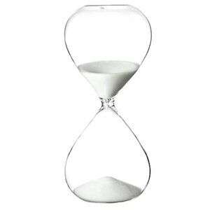 ANTHROPOLOGIE Meditation Hourglass Clear/WHITE SAND 10" X 4"